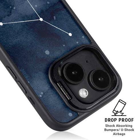 Cancer Constellation iPhone 15 Kickstand Case